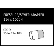 Marley Rubber Ring Joint Pressure/Sewer Adapter 114 x 100DN - 1524.114.100